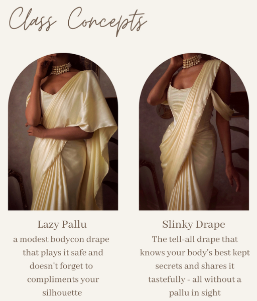 Casual neck drape - saree draping styles, Fashionmate